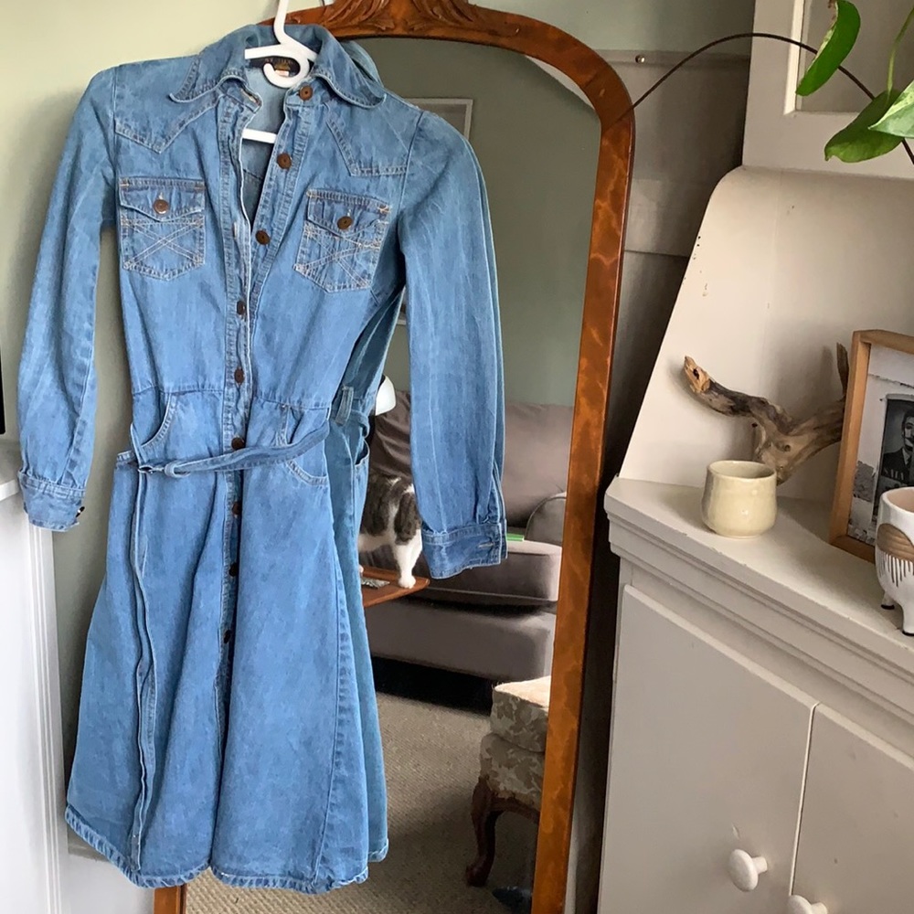 Vintage Trench Jean Dress